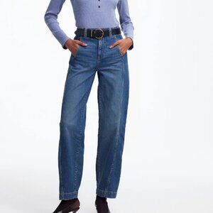 Madewell Tapered Denim Trousers in Concho Wash — Size 32 (NWT)